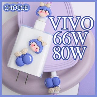 เคส TPU นิ่ม ป้องกันสายชาร์จ สีแคนดี้ สําหรับ VIVO 80W X80 pro X80 iqoo neo6 TypeC