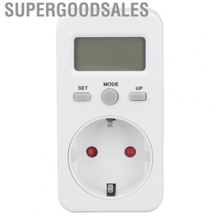 Supergoodsales Energy Meter  LCD Display 16A 3680W Maximum Load EU Plug 230V Simple Operation Electricity Usage  for Sockets