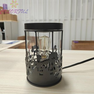 【COLORFUL】Wax Candle Warmer Edison Lamp Gym Office Pluggable Safe Spa Tieyi Retro