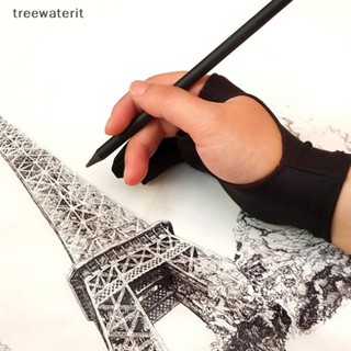 Tr ถุงมือสองนิ้ว ป้องกันการเปรอะเปื้อน สําหรับวาดภาพกราฟิก แท็บเล็ต 1 ชิ้น