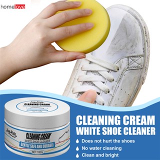 100g White Shoe Cleaning Cream White Shoes Cleaning Stain Whitening Cleaner Dirt Cream Reusable Shoes Cleaning With Wipe Sponge