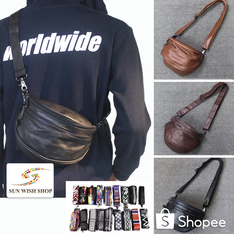 Sunwish -Threebox - No.3618 กระเป๋าสะพายไหล่ หนังนิ่ม ความจุขนาดใหญ่ สําหรับผู้ชาย และผู้หญิง