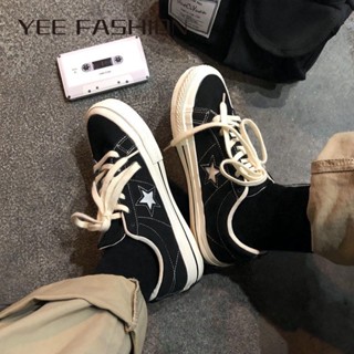 YEE Fashion  รองเท้าผ้าใบผู้ชาย รองเท้าสเก็ตบอร์ดผู้ชาย Low Top รองเท้าผ้าใบสีตัดกัน 2023 NEW สบาย Comfortable คุณภาพสูง Stylish D23D08T 37Z230910