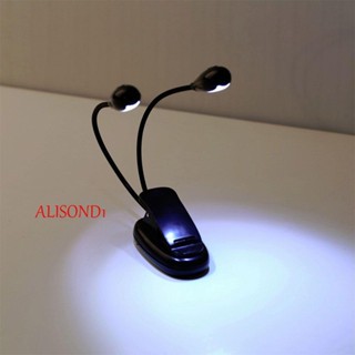 ALISOND1 ใหม่ล่าสุด โคมไฟอ่านหนังสือ LED 4 ดวง สว่างมาก อุปกรณ์เสริม สําหรับเปียโน 2 แขน