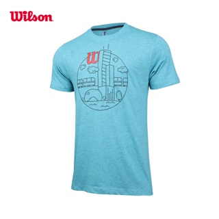 [S-5XL]Wilson Wilson เสื้อยืดลําลอง แขนสั้น เหมาะกับการเล่นกีฬา เทนนิส สําหรับผู้ชาย