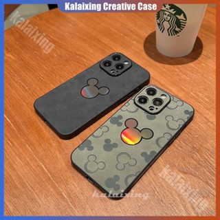 เคสโทรศัพท์มือถือหนังนิ่ม แบบแข็ง ลายมิกกี้เมาส์ สําหรับ iPhone 14 Pro Max 14Plus 14 14 Pro 13 12 11 Pro Max XR