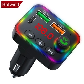 Hotwind ชุดตัวรับส่งสัญญาณเสียงสเตอริโอบลูทูธ FM เครื่องเล่น Mp3 แฮนด์ฟรี หน้าจอ LED P4 L9T3 สําหรับรถยนต์