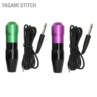  Yagami Stitch ตลับเข็มเครื่องสักโรตารี่อินเทอร์เฟซ RCA Stroke 3mm อลูมิเนียมอัลลอยด์ Liner Shader ปากกาสักพร้อมสายคลิป