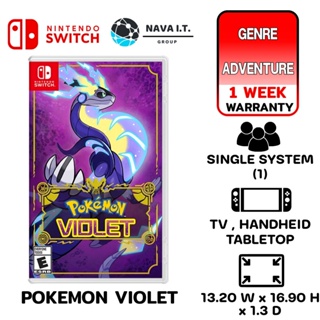 COINSคืน15%⚡FB9JMZV6⚡ NINTENDO POKEMON VLOLET SWITC แผ่นเกมส์ JOY-CON ของแท้จากศูนย์