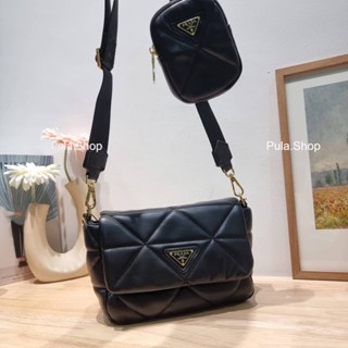 กระเป๋าสะพายTRIANGLE QUILTED SHOULDER BAG PD 005P