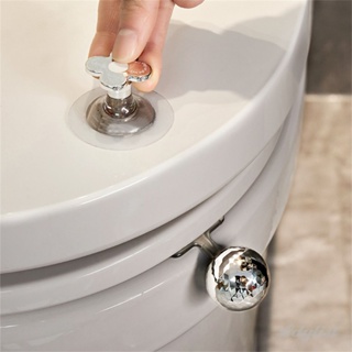 ღ Electroplated Toilet Lid Lifter Portable Toilet Lifting Device Self-adhesive Toilet Ring Uncover Handle No Dirty Hands Toilet Lid Lifter Wc Accessories