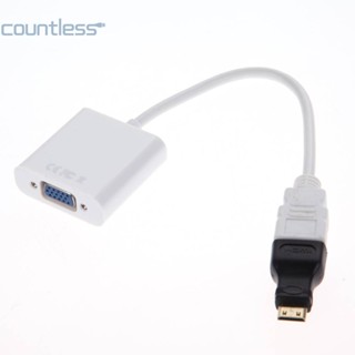 อะแดปเตอร์ Micro HDMI เข้ากันได้กับ Mini HDMI เป็น VGA Adaptor 10 [countless.th]