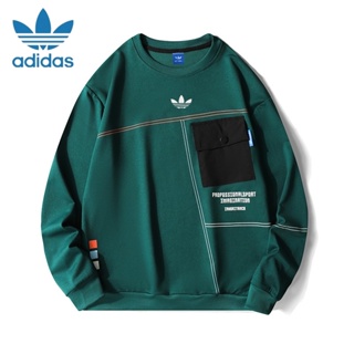 Adidas เสื้อกันหนาว คอกลม ของแท้ สไตล์สปอร์ต สําหรับผู้ชาย และผู้หญิง