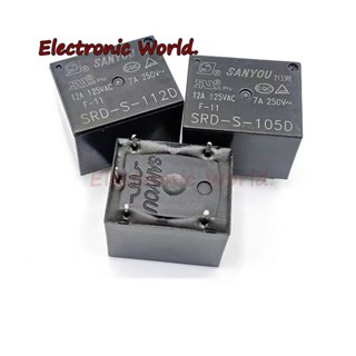 รีเลย์ SRD-S 105D 112D 124D 4Pin 5Pin SRD-S 105DM 112DM 124DM DC5V 12V 24VDC ใหม่ ของแท้ 100%