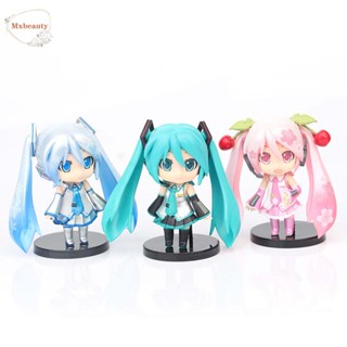 MXBEAUTY โมเดลตุ๊กตาฟิกเกอร์ Miku Hatsune Miku Hatsune Q version ขนาด 10 ซม. ของเล่นสําหรับเด็ก