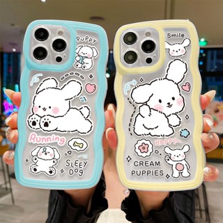 เคสโทรศัพท์มือถือแบบนิ่ม TPU ใส ลายสุนัขหน้ายิ้มน่ารัก สําหรับ Realme 5 5S Realme 6i Realme 7i Realme 8i Realme 8 Pro Realme 9 Pro+