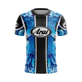 เสื้อกีฬาแขนสั้น ลายทีม Arai Bluetape Sublimation