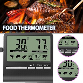 New Digital Kitchen Food Thermometer Probe Meter Oven Meat Cooking Alarm Timer