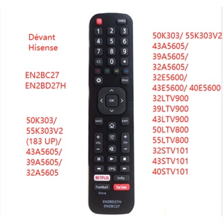 Hisense รีโมตคอนโทรลทีวี HIS-963 Hisense LED Devant EN2BC27 EN2BD27H LCD TV พร้อม NETFLIX YouTube Fernbedienung EN2D27Z (รีโมตคอนโทรลทั่วไป HIS-963