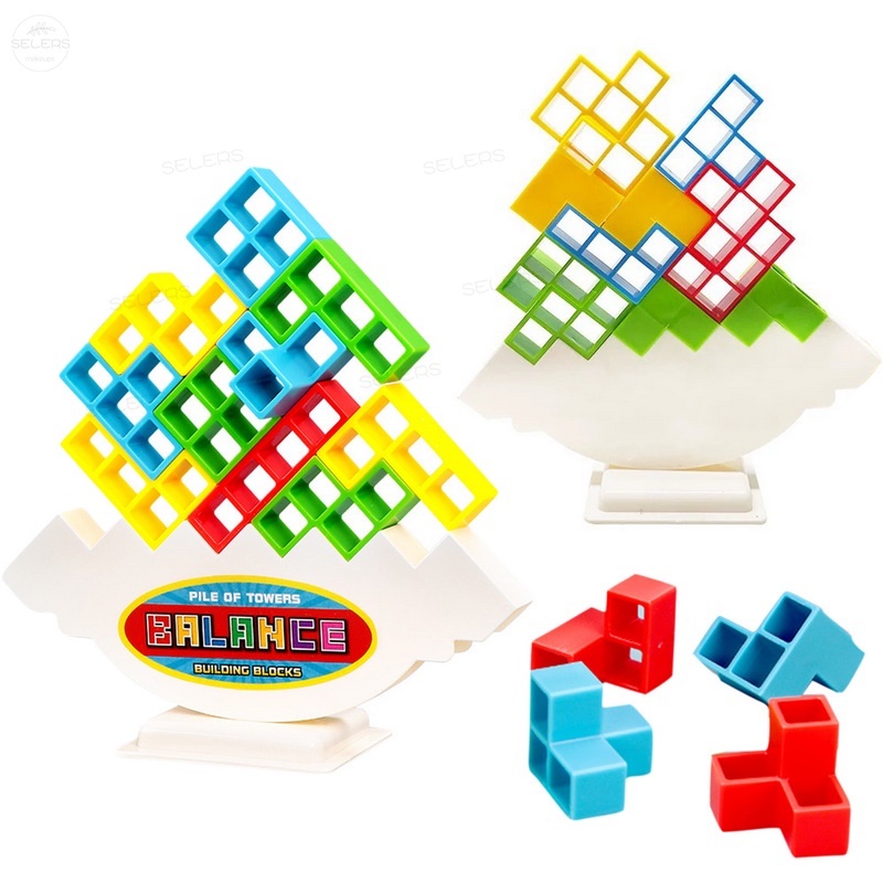 ของเล่นบล็อกตัวต่อ Tetris Tetra Tower Game Tetris เสริมการศึกษา สําหรับเด็ก