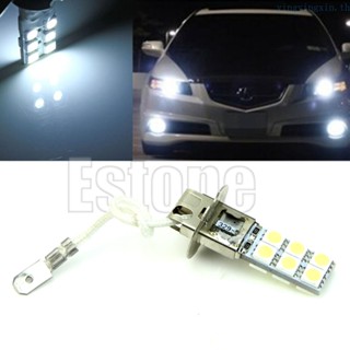 Yin หลอดไฟหน้ารถยนต์ 12V H3 12-LED 5050 แบบเปลี่ยน