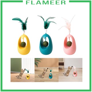 [Flameer] ของเล่นขนนก พร้อมหญ้าชนิดหนึ่ง ของเล่นออกกําลังกาย สําหรับสัตว์เลี้ยง สุนัข แมว