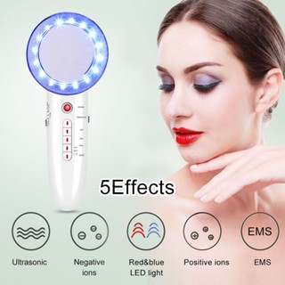 DAZA 6-in 1 EMS LED Galvanic Ion Face Beauty Machine อัลตราโซนิก Body Slimming Anti Cellulite