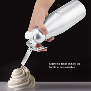 Daily U อลูมิเนียมแบบพกพาขนาด 1000 มล. เครื่องจ่ายวิปปิ้งครีม Foamer Dessert Tool