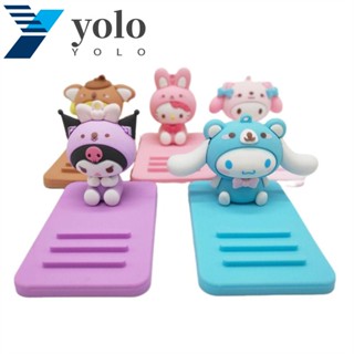 Yolo Kuromi ขาตั้งโทรศัพท์มือถือ รูปตุ๊กตาเมโลดี้ Cinnamoroll 3D ปรับได้ สําหรับตกแต่งบ้าน