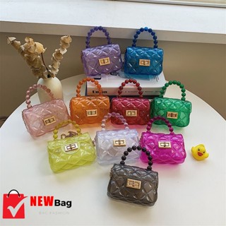 สินค้าแฟชั่น  new bag fashion	กระเป๋าจิ๋วสีใสแฟชั่นสุดฮิตสายโซ่กันน้ำ รุ่น 5459