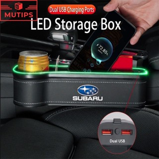 Subaru กล่องเก็บของ LED พร้อมช่องชาร์จ USB สําหรับ XV Impreza WRX sti Crosstrek Forester Outback Levorg BRZ