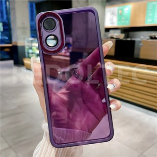 OPPO Reno 8T 5G กรณีโทรศัพท์มือถือสีทึบโปร่งใสกันกระแทกอ่อนนุ่ม TPU ซิลิโคนกรณีโทรศัพท์มือถือที่มีเลนส์ป้องกันเต็มรูปแบบ