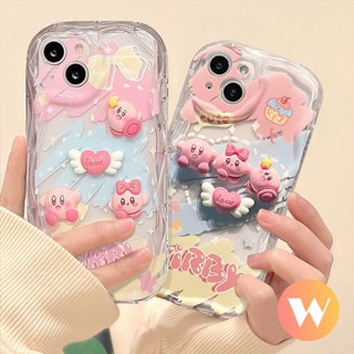 เคสโทรศัพท์มือถือ TPU นิ่ม ปิดด้านหลัง ลายการ์ตูน Kirby 3D ขอบหยัก สําหรับ Infinix Hot 12 11 10 20 30 9 8 Play Smart 7 5 6 6Plus Hot 10Lite 8 9 30i Note 12 G96