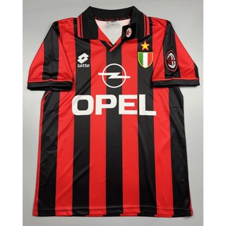 เสื้อบอล ย้อนยุค เอซี มิลาน เหย้า 1996 Retro AC Milan Home เรโทร คลาสสิค 1996-97