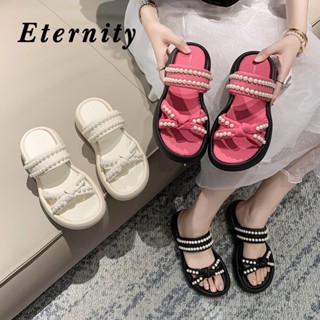 Eternity รองเท้าแตะลําลอง พื้นหนา แบบนิ่ม สวมใส่สบาย เข้ากับทุกการแต่งกาย แฟชั่นฤดูร้อน สําหรับสตรี 2023NEW 30Z071505