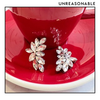 ต่างหู Crystal ต่างหูคลิป ต่างหูก้านเงินแท้ น้ำหนักเบา สวยใส่สบาย Unreasonable Accessories UA0785-01