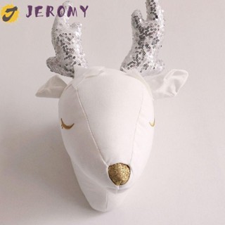 Jeromy ผ้าสักหลาด รูปหัวสัตว์ ยูนิคอร์น 3D แฮนด์เมด สําหรับตกแต่งพื้นหลังห้องเด็ก