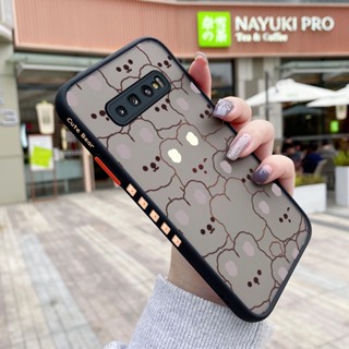 สําหรับ Samsung galaxy S10 4G S10 Plus S10 Lite เคสโทรศัพท์ การ์ตูนกระต่ายน่ารัก ขอบสี่เหลี่ยม ดีไซน์ใหม่ กันกระแทก ฝ้า ใส เคสโทรศัพท์ ซิลิโคน