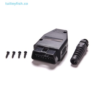 Tuilieyfish อะแดปเตอร์ปลั๊กเชื่อมต่อ OBD2 OBDII 16 Pin OBD II ตัวผู้ OBD 16PIN co