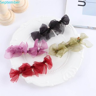 SEPTEMBER Sweet Bow Duckbill Clip Elegant Women Hair Clip Korean Style Barrettes Hairpin Female Headdress Girl Temperament Simple Hair Accessories/Multicolor