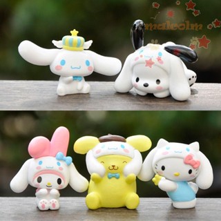 Malcolm Kuromi ตุ๊กตา PVC รูป Pachacco Cinnamoroll สําหรับตกแต่งบ้าน 5 ชิ้น