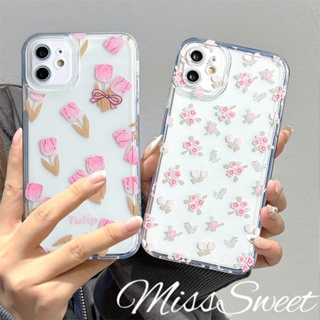 เคสโทรศัพท์มือถือ แบบนิ่ม ลายดอกทิวลิป สําหรับ iPhone 14 13 12 11 Pro Max X XR Xs Max 8 7 6 6s Plus SE 2020