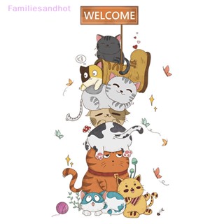 Familiesandhot&gt; การ์ตูนนอร์ดิก ซน แมว พีระมิด สติกเกอร์ติดผนัง ห้องเด็ก ตกแต่งผนัง ดี