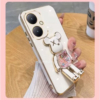 ใหม่ เคสป้องกันโทรศัพท์มือถือ แบบนิ่ม ลายการ์ตูนหมีน่ารัก หลากสี สําหรับ VIVO Y27 Y78 Y36 Y02T 4G 5G 2023