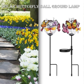 Solar Powered Lawn LED Butterfly Stake Lights Garden Outdoor Lamps Waterproof