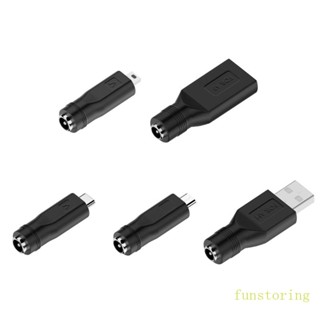 Fun อะแดปเตอร์พาวเวอร์ชาร์จ DC5521 Type C USB Mirco M MiniV3 10 ชิ้น