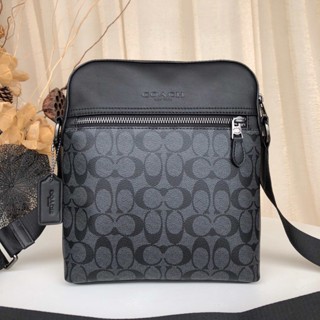 ของแท้ % coach f73336 กระเป๋าสะพายไหล่ มีซิป สําหรับผู้ชาย VN1M