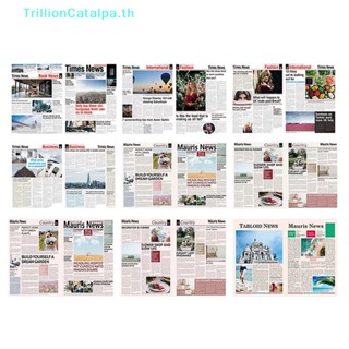 Trillioncatalpa โมเดลหนังสือพิมพ์จิ๋ว 1:12 สําหรับตกแต่งบ้านตุ๊กตา 9 ชิ้น ต่อชุด