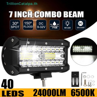 Trillioncatalpa บาร์ไฟ LED 4 นิ้ว 7 นิ้ว กันน้ํา สําหรับรถยนต์ 1 ชิ้น 2 ชิ้น