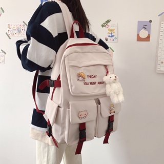 Spot# schoolbag female Korean style Harajuku ulzzang high school student ins style simple Mori large capacity backpack 8jj